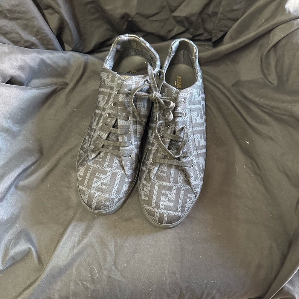 Fendi Black Monogram Athletic Shoes